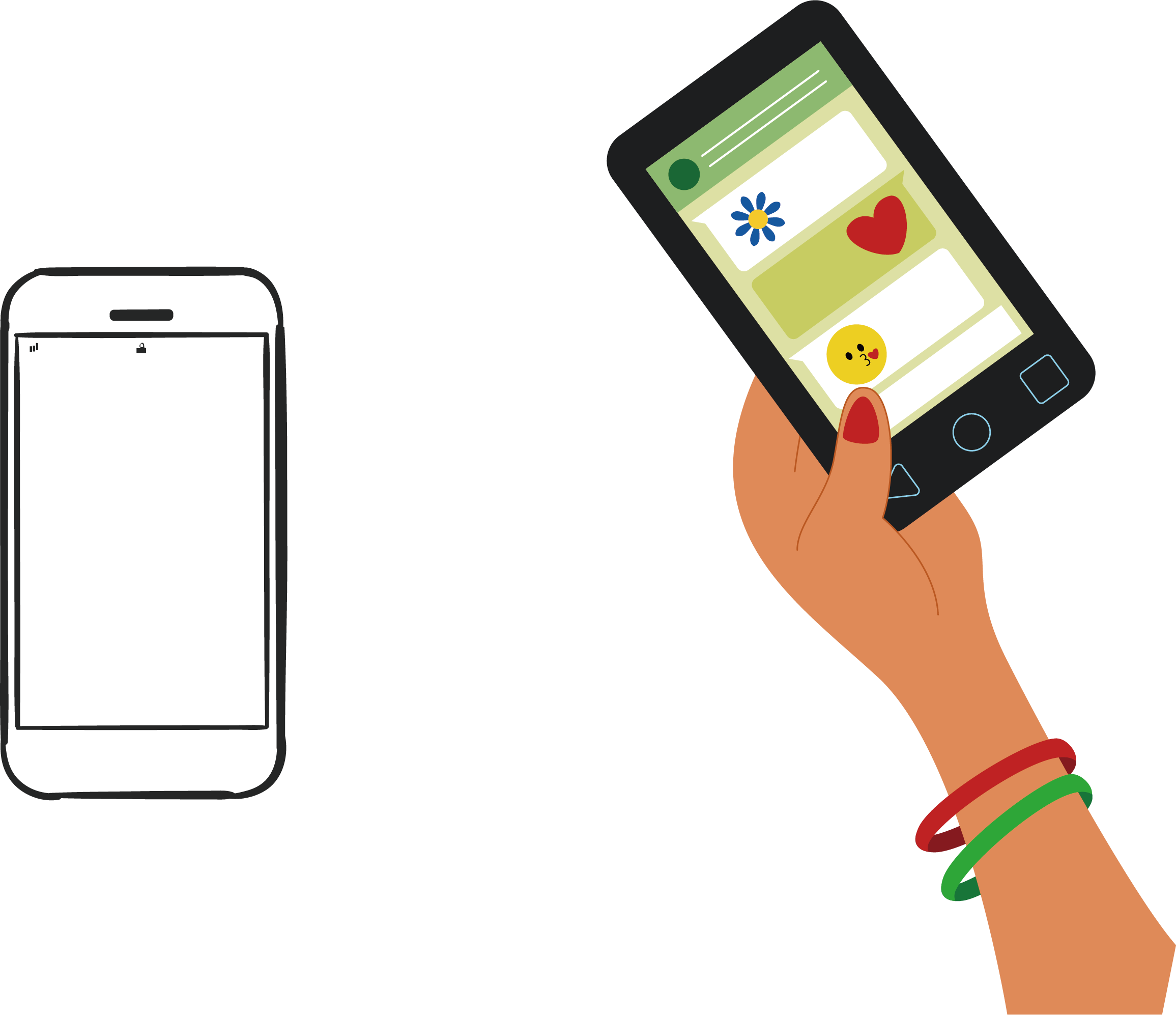 Vector Mobile Phone Android Information Icon Using - Cell Phone Illustration (2311x1994), Png Download