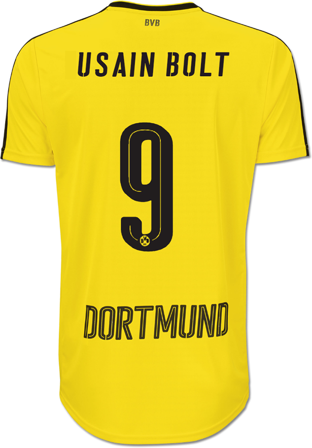 Usain Bolt Vai Treinar Com O Borussia Dortmund - Sports Jersey (615x883), Png Download