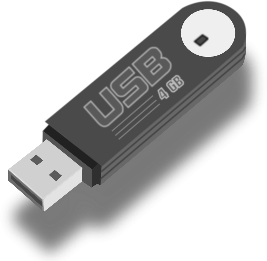 Hard Disk Flash Drive Clipart Vector Clip Art Free - Usb Flash Drive (900x900), Png Download