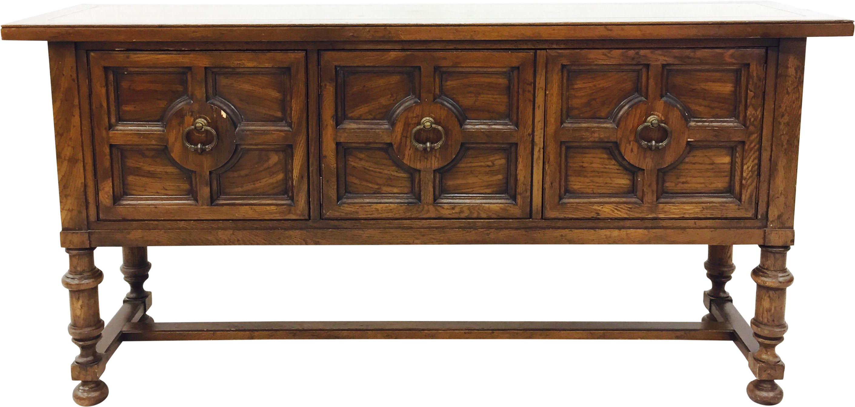 Vintage Wooden Console Table On Chairish - Sideboard (3134x1492), Png Download