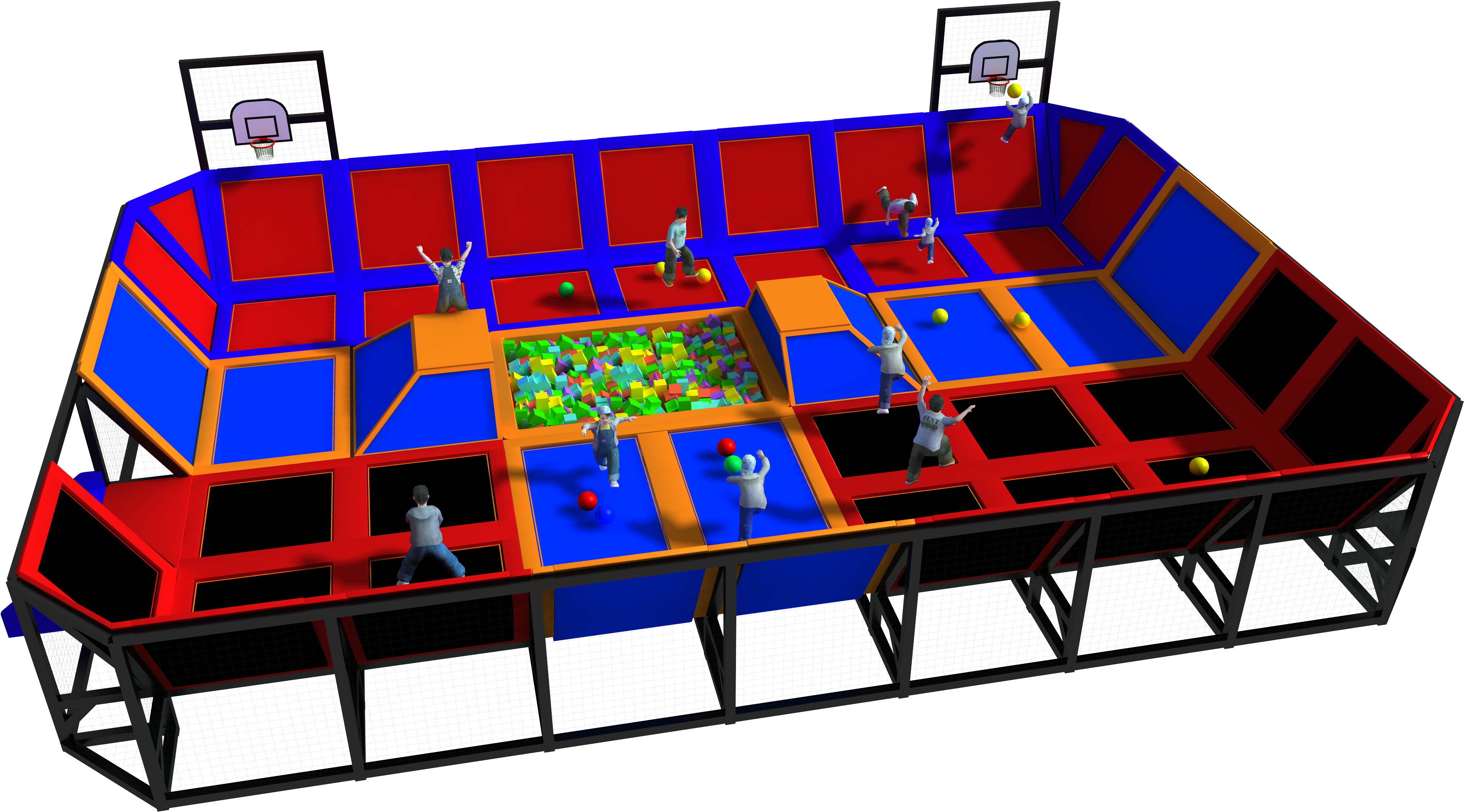 Asi-amusement Services International - Elevation Trampoline Et Amusement (4252x3248), Png Download