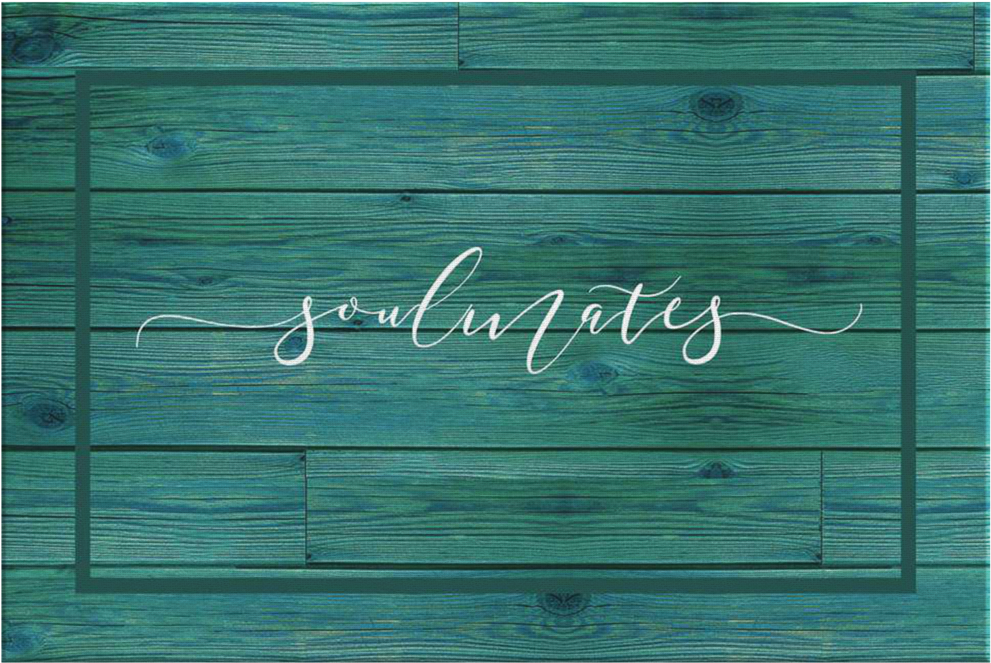 Soulmates Master Bedroom Wall Art Teal Rustic Wood - Plank (1024x1024), Png Download