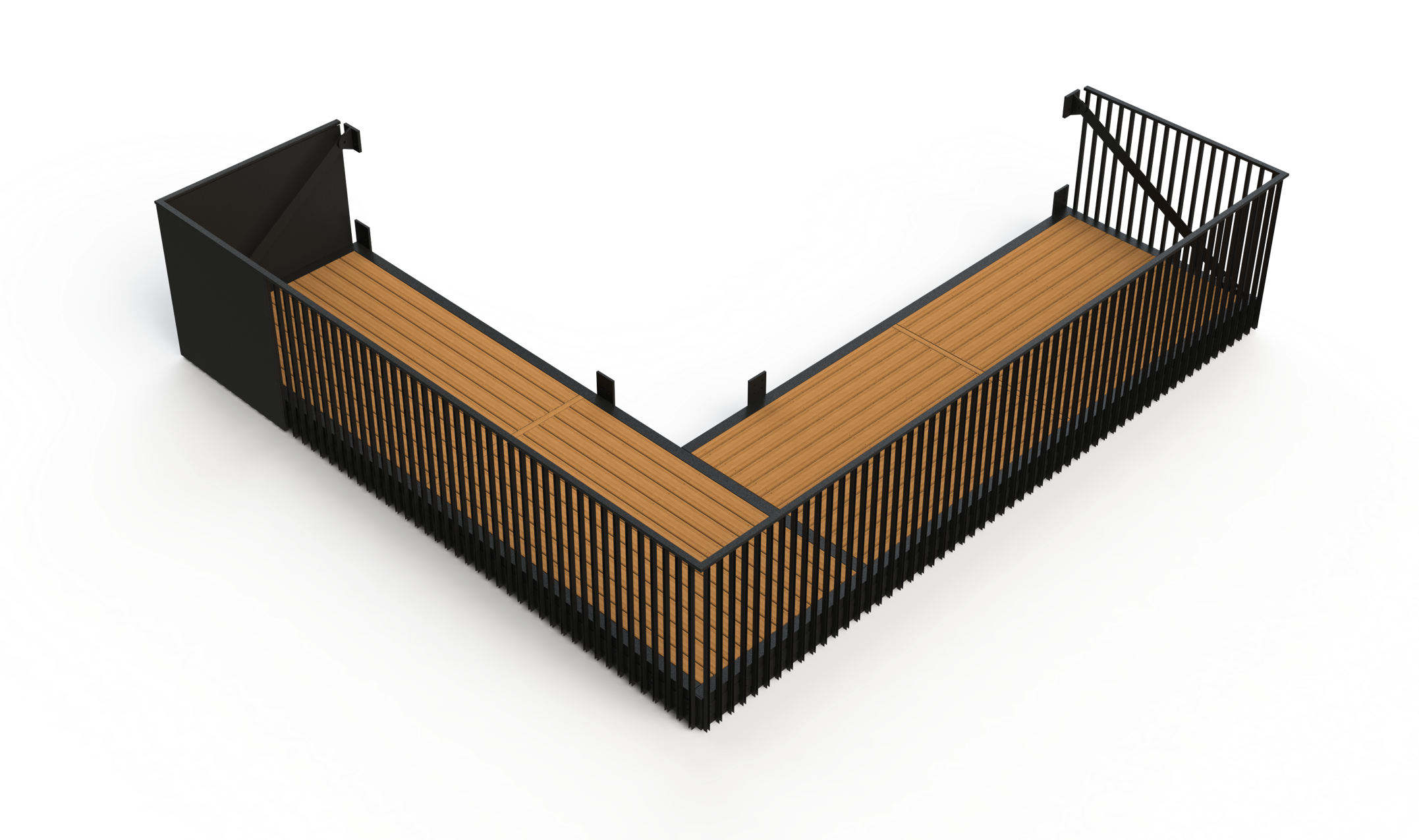 Corner Balcony - Floor (2154x1275), Png Download