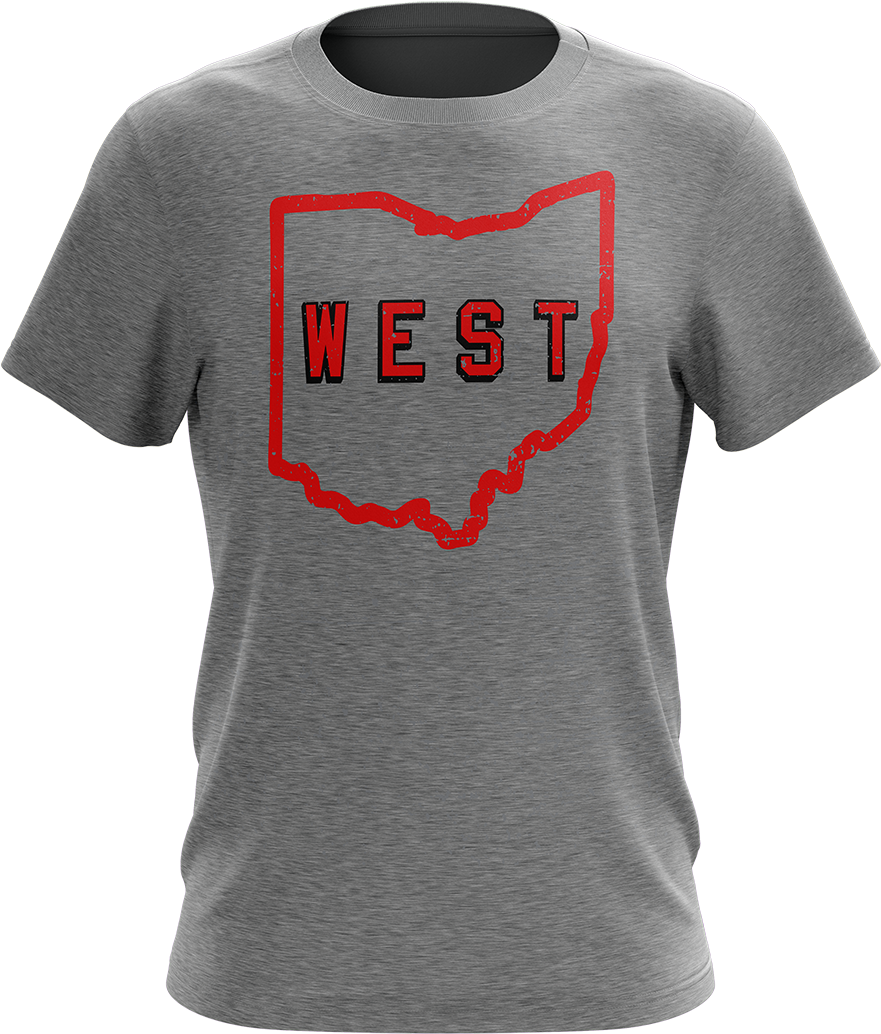West Ohio Outline Tee - T-shirt (1375x1375), Png Download