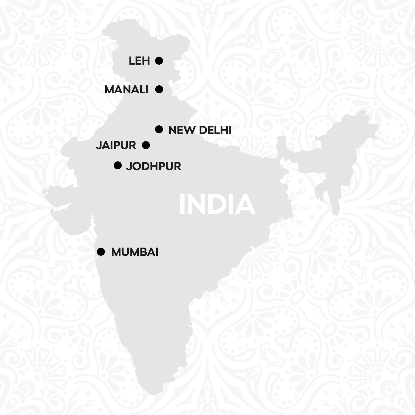 Dangerously Beautiful Highway - Leh In India Map (1400x1400), Png Download