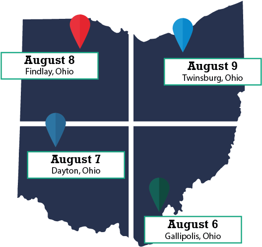 Featuring Keynote Speaker Sam Quinones, The Author - Election Map Of Ohio (575x558), Png Download