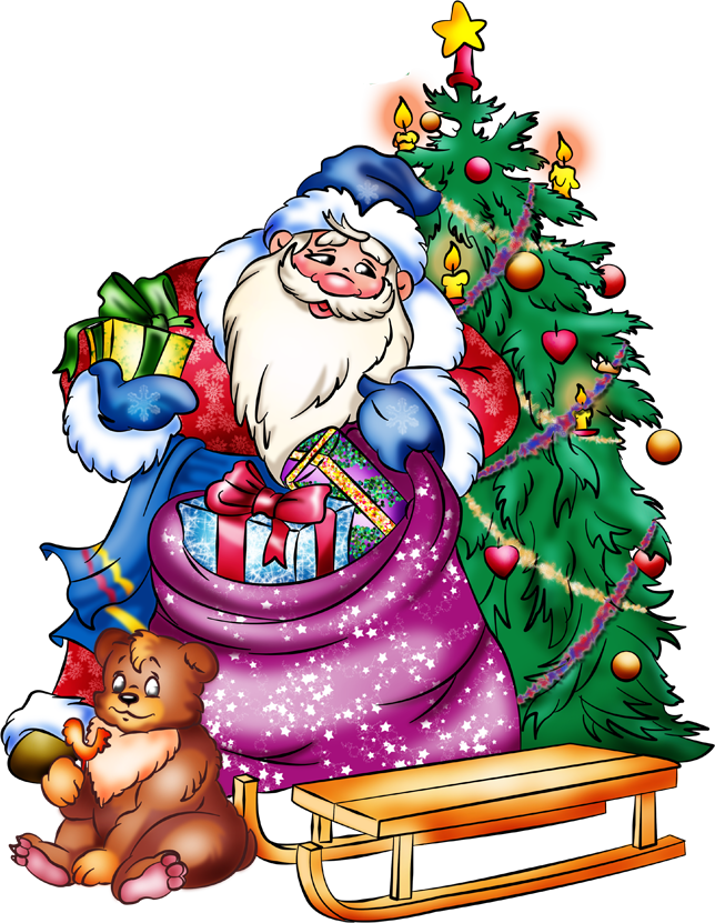 Tubes Noel Pere Christmas - Плакат На Новый Год (644x831), Png Download