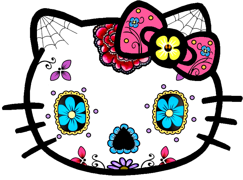 Is This Your First Heart - Sugar Skull Hello Kitty (847x714), Png Download