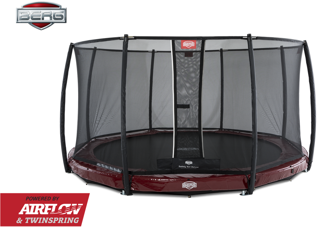 Berg 14ft Elite Inground Trampoline Safety Net Deluxe (1280x888), Png Download
