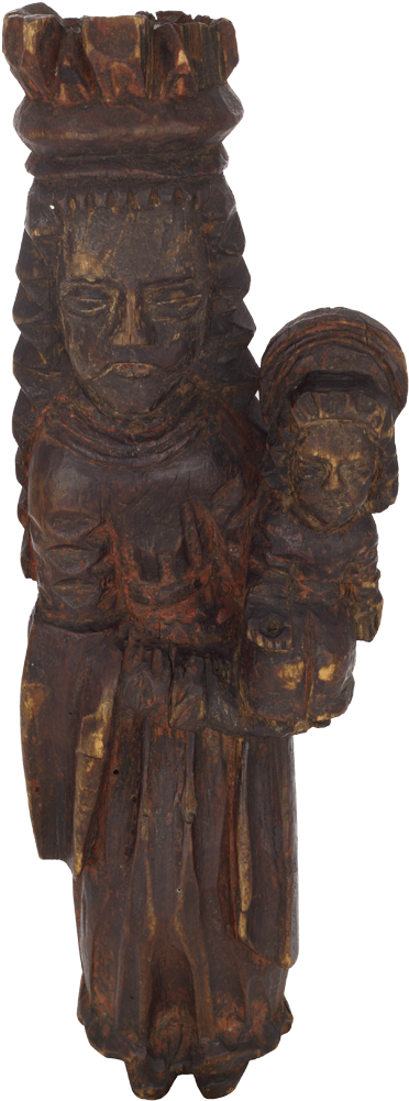 Sculpture “our Lady With Baby Jesus”, Kurpie Region - Carving (1024x1024), Png Download