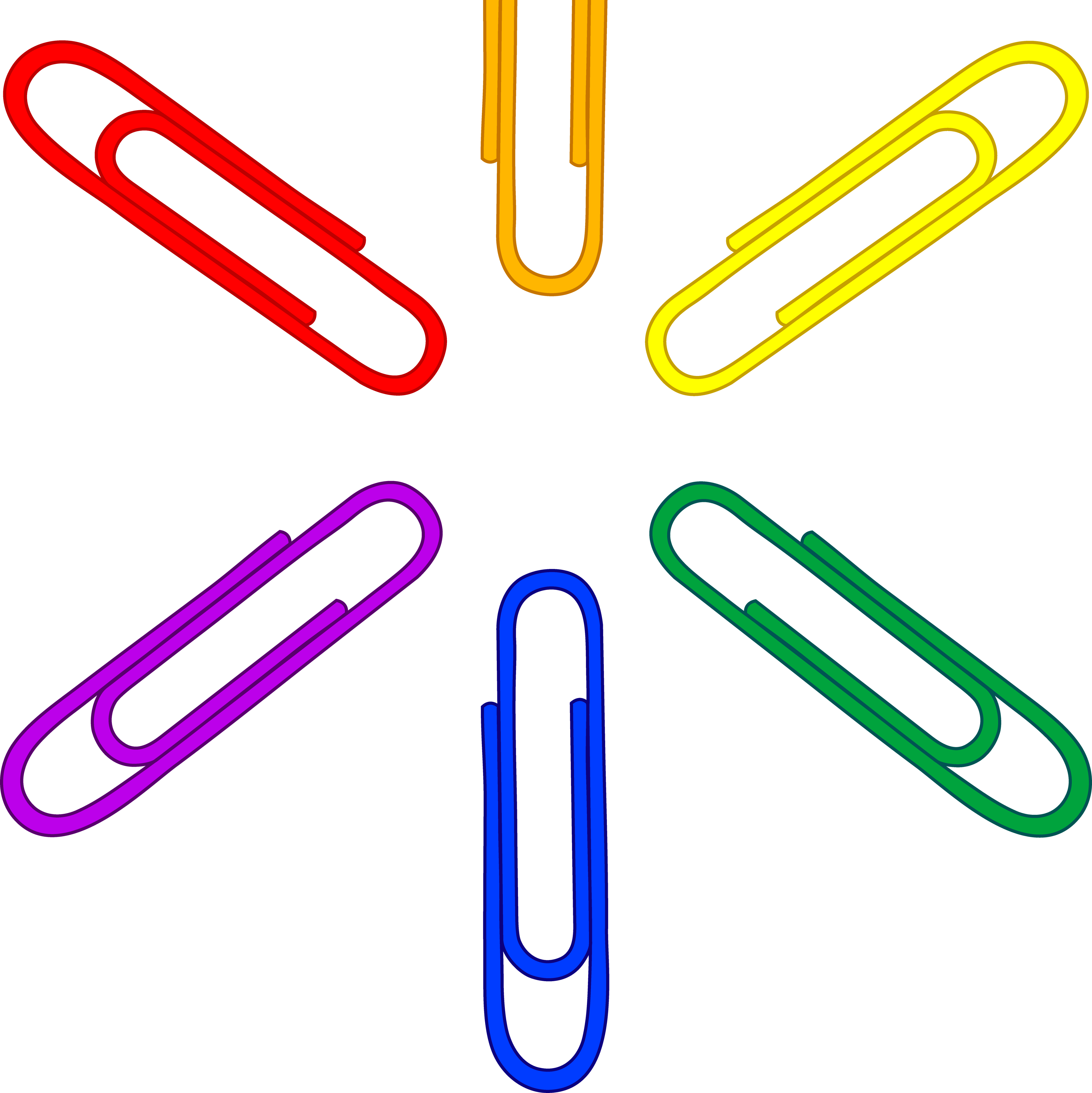 Http - //expol1 - Sklep - Pl/wp Clip - Transparent Colored Paper Clip (3721x3724), Png Download