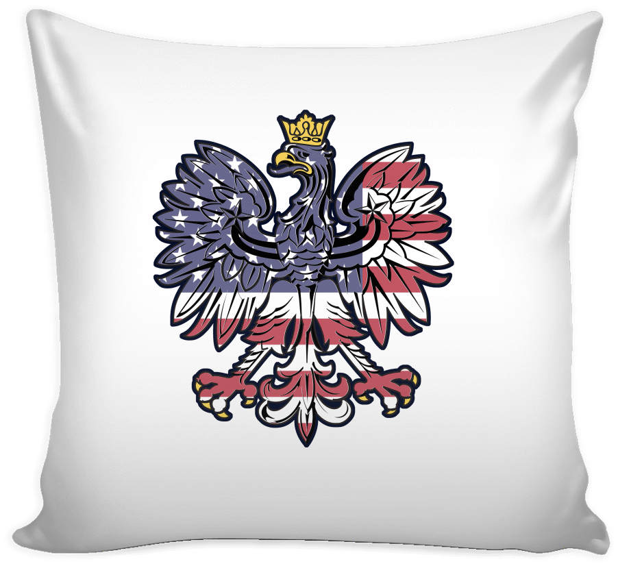 Polish Eagle American Flag Pillow Cover - Grandchildren Complete Life's Circle Of Love (1024x1024), Png Download