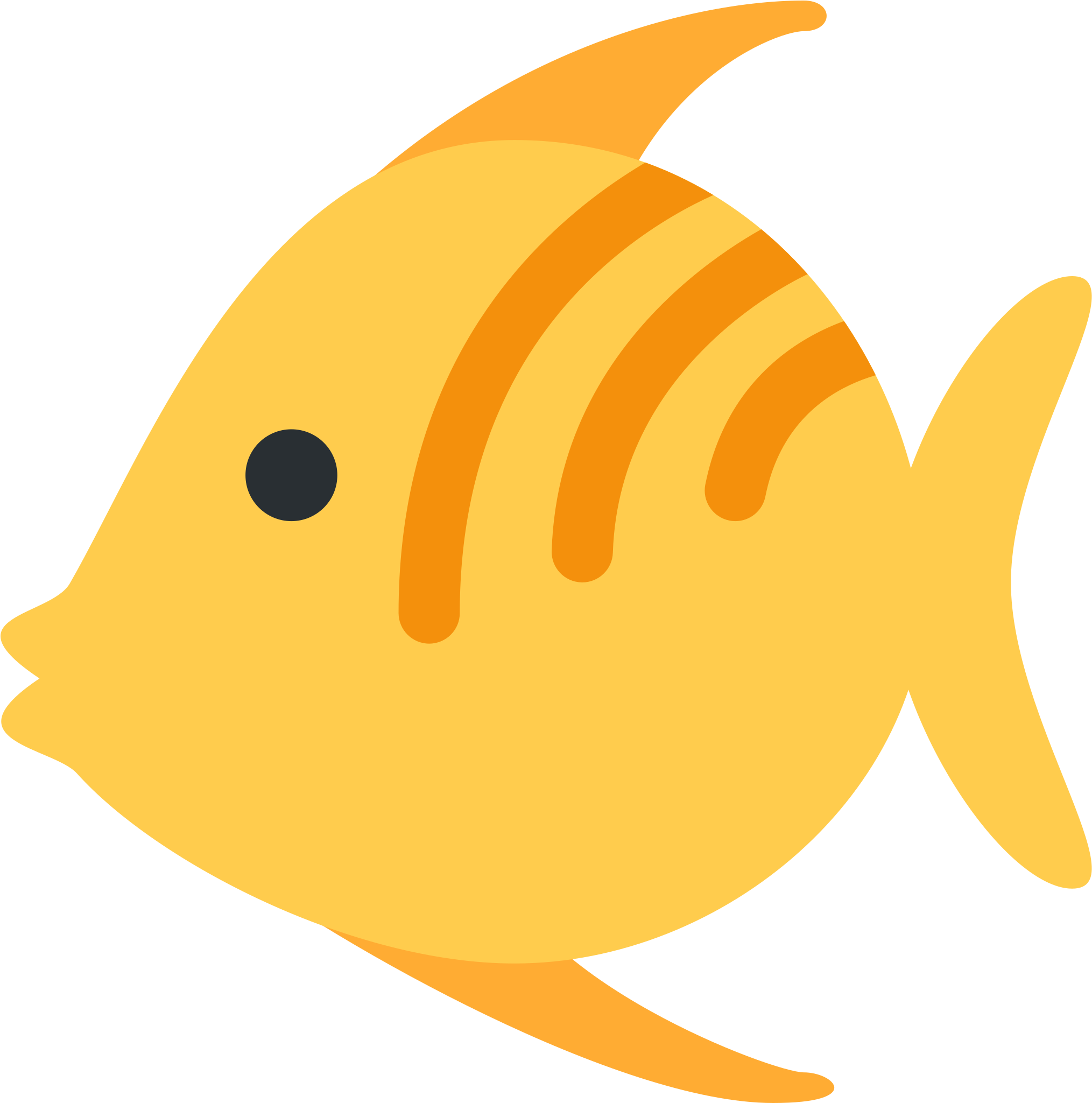 Tropical Fish Sticker By Twitterverified Account - Fish Emoji (2048x2048), Png Download