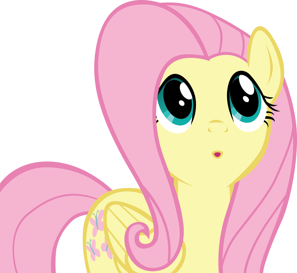 Fluttershy, Reaction Image, Safe, Simple Background, - Transparent Png My Little Pony (1000x920), Png Download