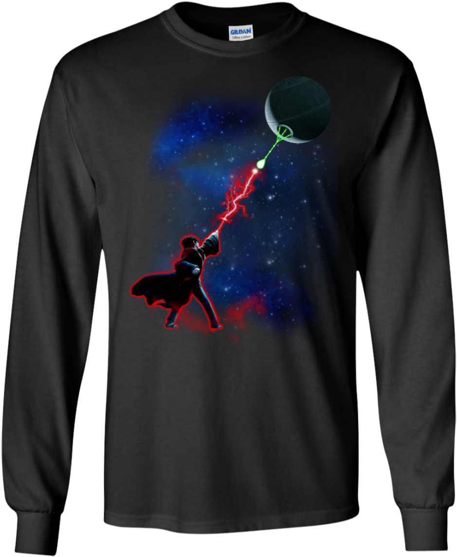Harry Potter Death Star Mashup Star Wars Shirt Ls Shirt - Shirt (1155x1155), Png Download