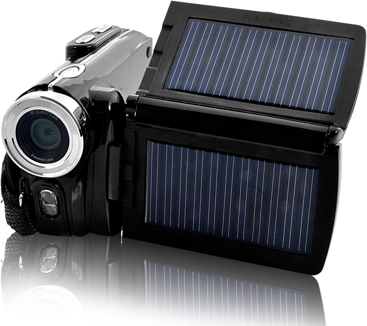 Digital Video Camera W/ Solar Charging - Film Camera (800x795), Png Download