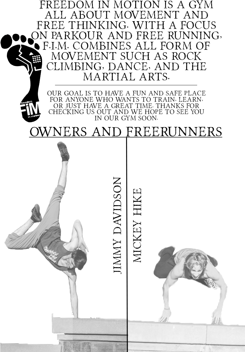 Freedom In Motion Parkour Gym In Murrieta, Ca - Poster (854x1237), Png Download