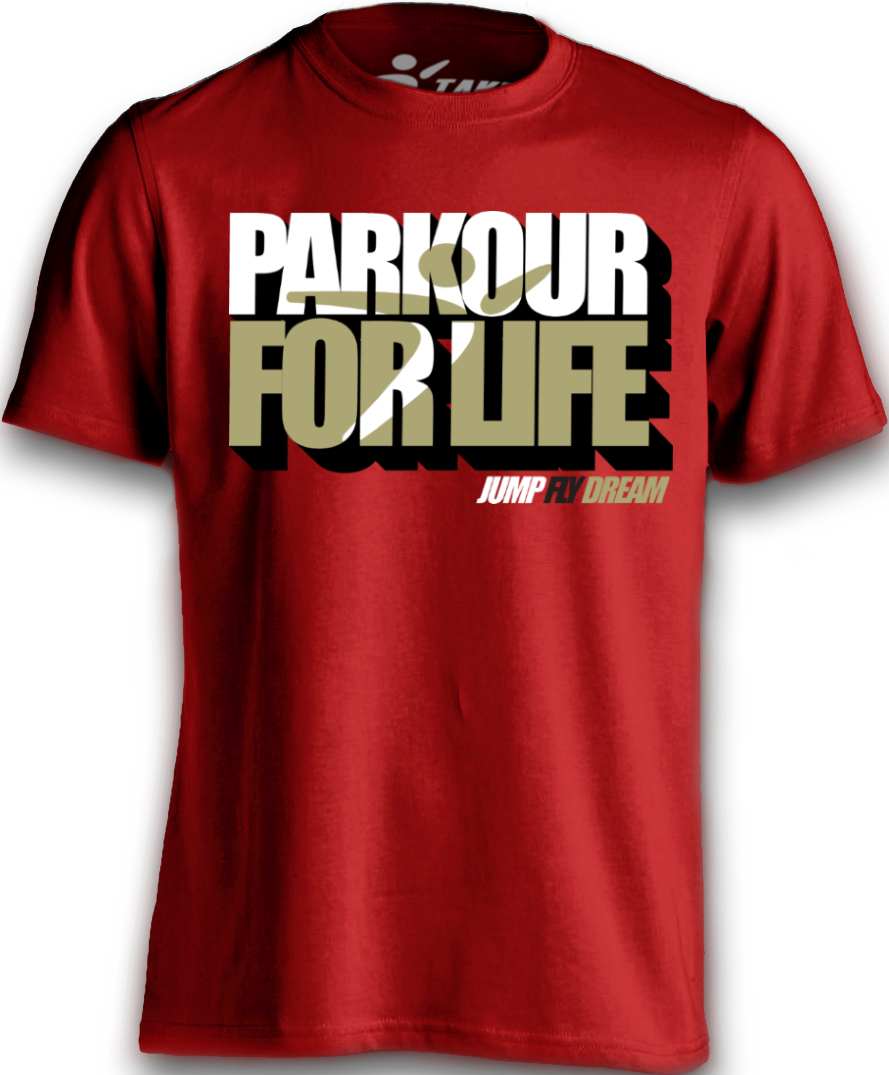 Parkour For Life Tee - Active Shirt (889x1075), Png Download