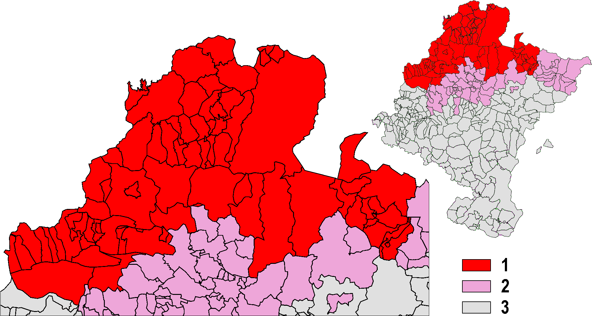 Nafarroa Basque Speaking Area - Mapa De Navarra (1914x1040), Png Download