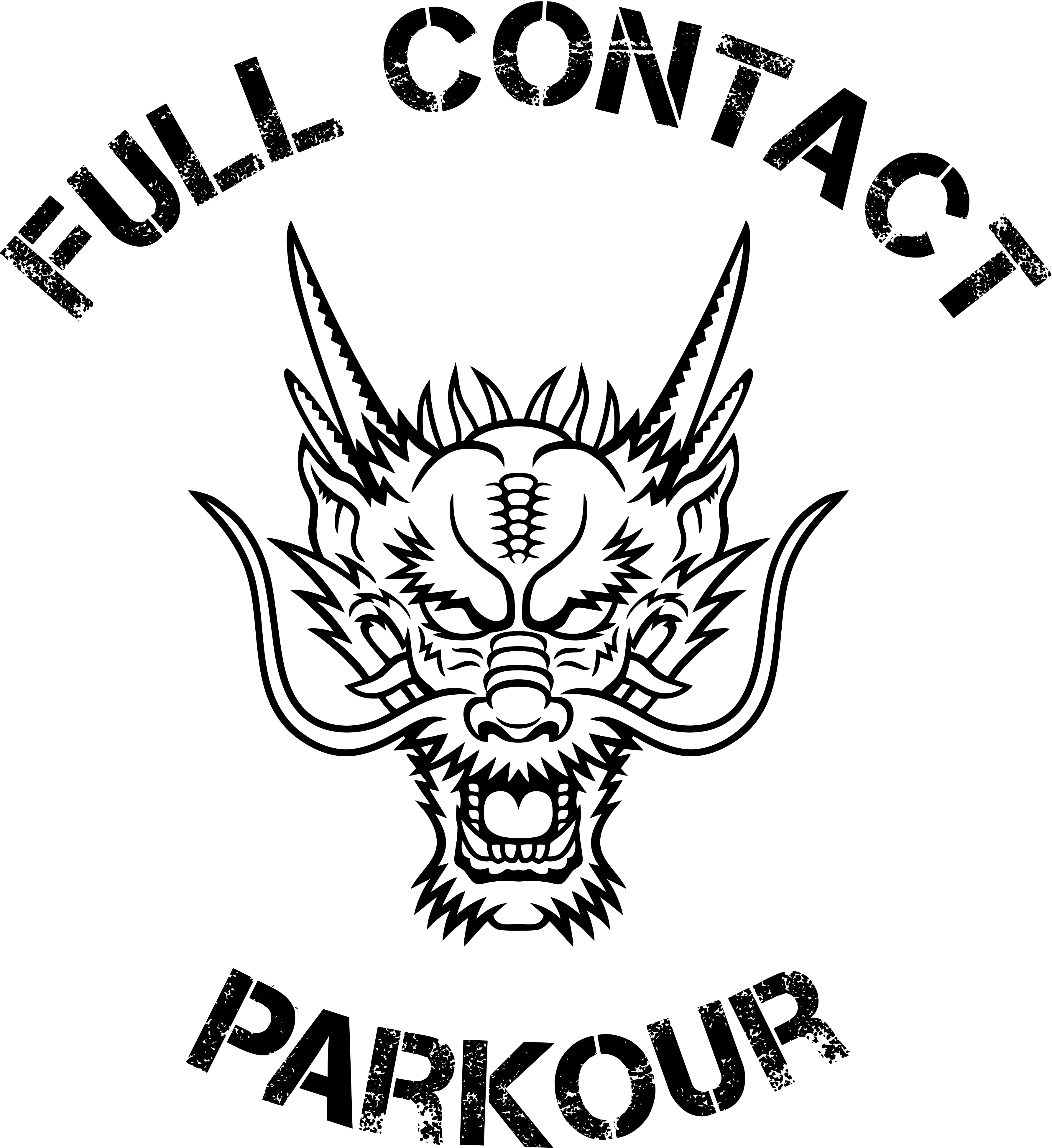 Drawn Symbol Parkour - Dragon Head Tattoo (3568x3892), Png Download