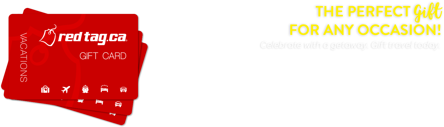Travel Gift Cards - Red Tag Vacations (1666x600), Png Download