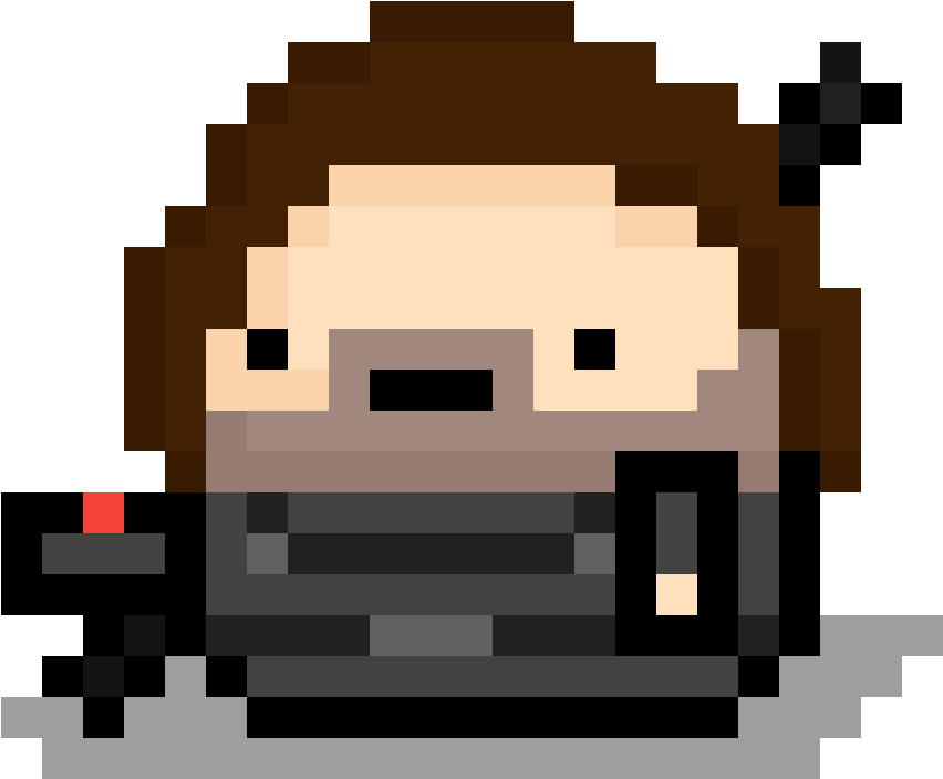 Bucky Barnes Meep - Pixel Art Musically Facile (1184x1184), Png Download