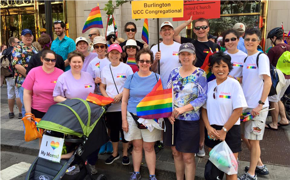 Ucc Congregational Burlington Supports Gay Pride - Pride Parade (1242x600), Png Download