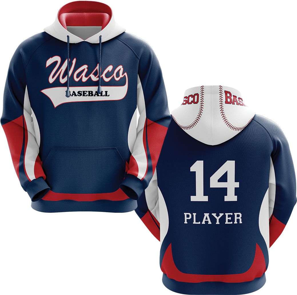 Wasco Baseball<br>laces Hoodie - Full Dye Sub Hoodies (1080x1080), Png Download