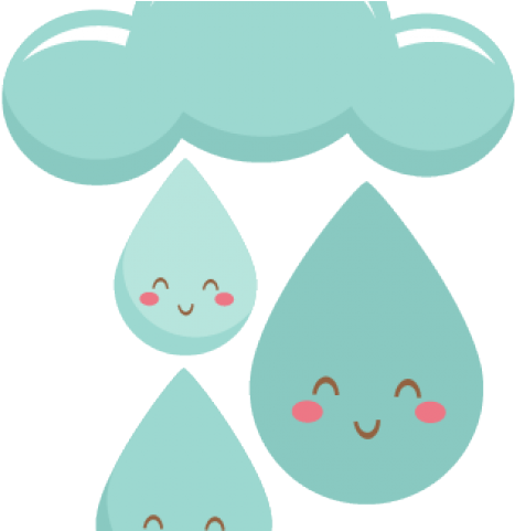 Raindrops Clipart Nube - Happy Raindrop (640x480), Png Download