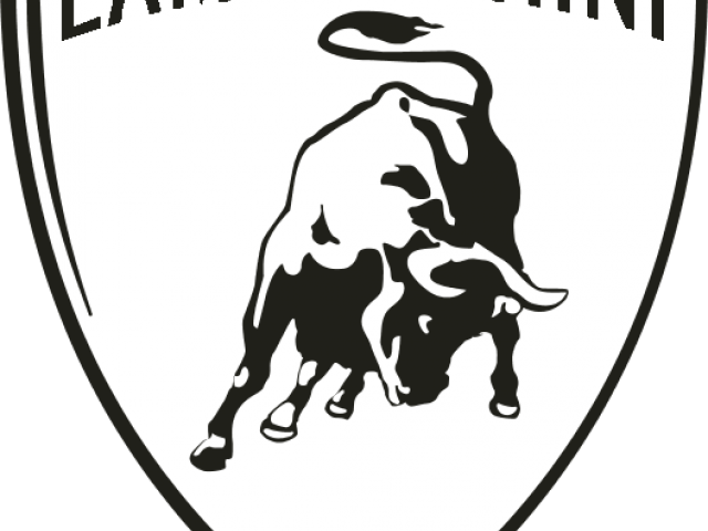 Drawn Lamborghini Lamborghini Logo Line - Lamborghini Logo Black And White (640x480), Png Download