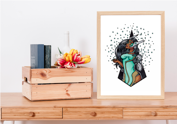 Original Overwatch Symmetra - Free Poster Mockup Table (600x600), Png Download