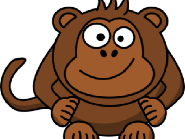 Cartoon Baby Monkey - Monkey Clipart Cartoon (640x480), Png Download