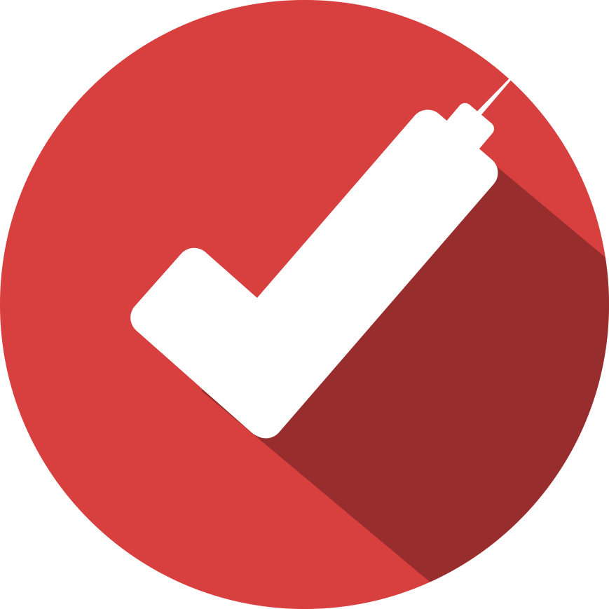 Needle Check Mark Copy - Emblem (869x869), Png Download