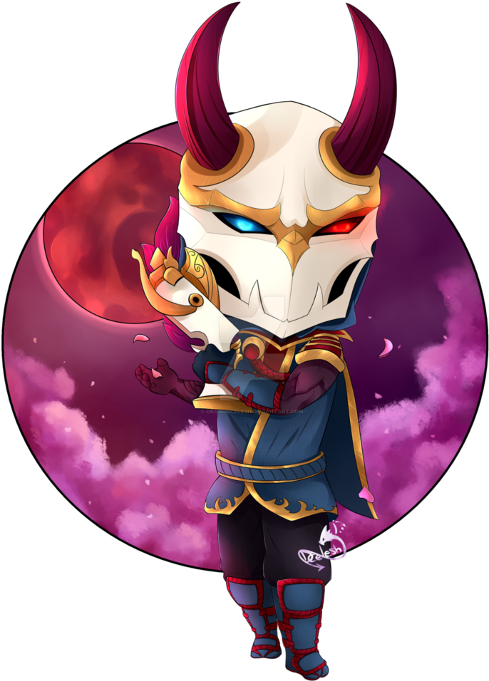 Chibi Blood Moon By - Blood Moon Jhin Chibi (751x1063), Png Download