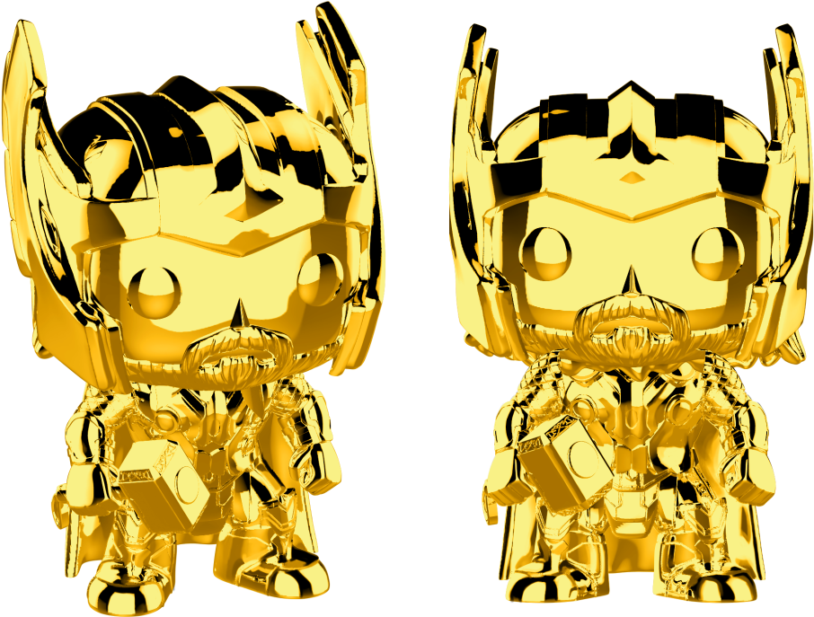 Marvel Studios - Gold Thor Funko Pop (999x717), Png Download