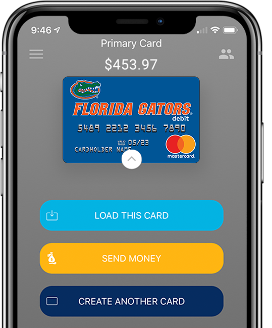 Florida Gators Fancard Prepaid Mastercard In The Fancards - Smartphone (646x682), Png Download