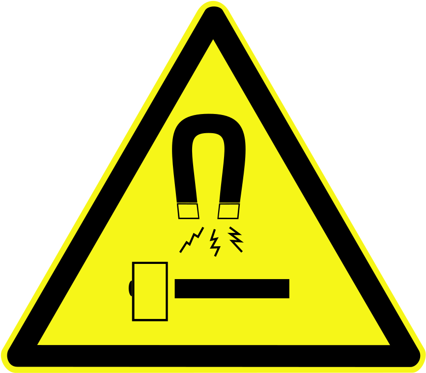 File - Block Magnet - Svg - Battery Charging Area Sign (875x768), Png Download