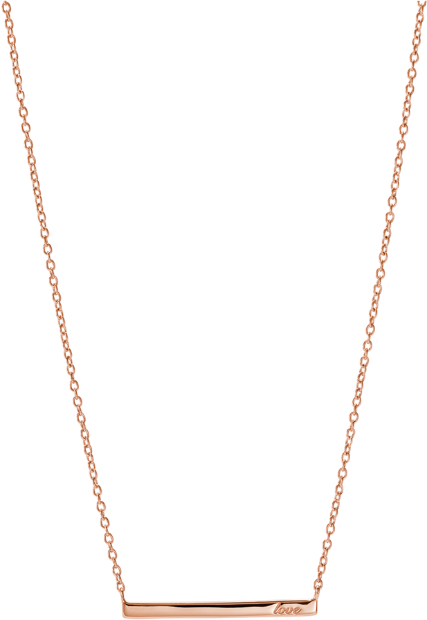 Love Bar Necklace - Necklace (939x1024), Png Download