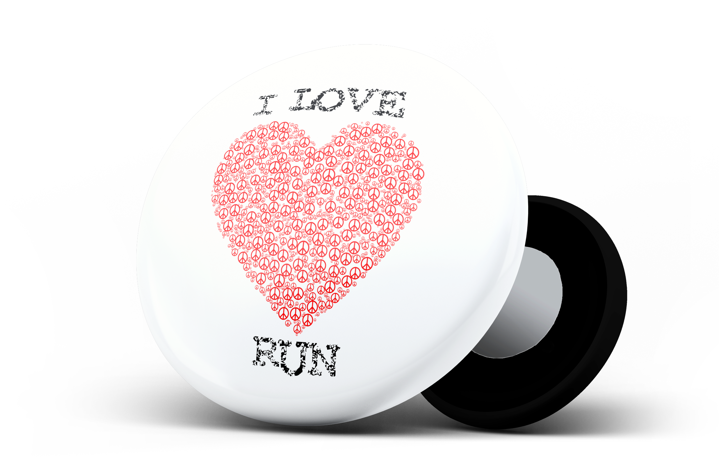 I Love Running Magnet - Heart (2500x2500), Png Download