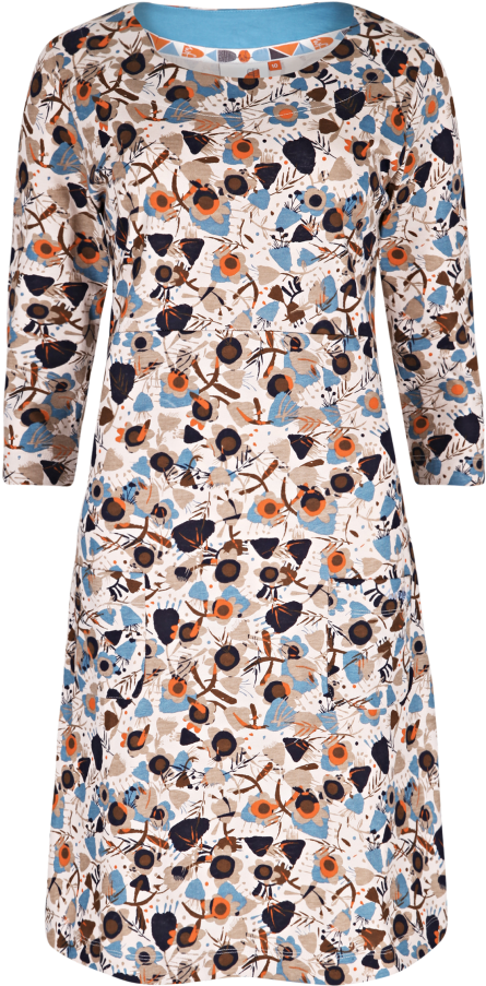 Starshine Printed Jersey Dress - Day Dress (1000x1000), Png Download