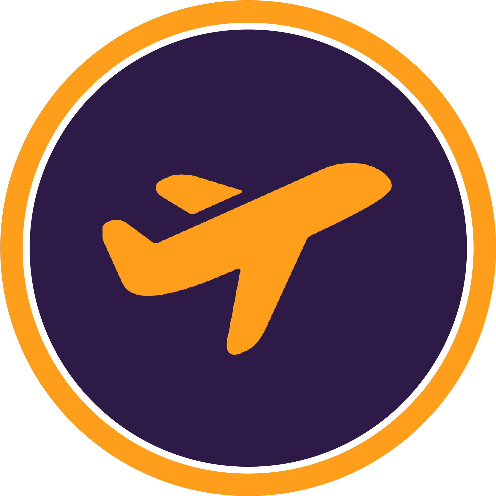 Plane Icon Small - Circle (3000x3000), Png Download