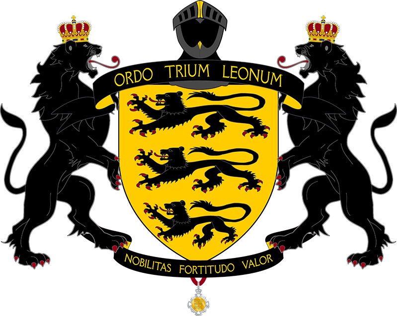 Coat Of Arms Of The Order Of The Three Lions - Png Three Lions (799x637), Png Download
