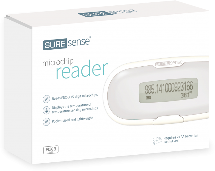 Sure Sense Microchip Reader - Box (1024x826), Png Download