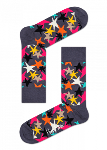 Black, Blue, Grey, Orange, White, Yellow - Happy Socks Koniczyna (640x480), Png Download
