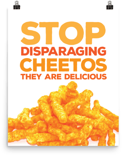 Cheetos Print - Poster (600x600), Png Download