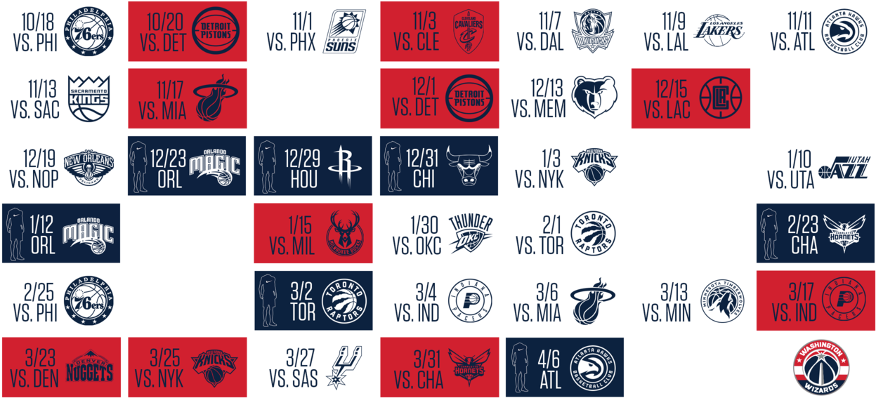 Nike Washington Wizards - Washington Wizards (1280x600), Png Download