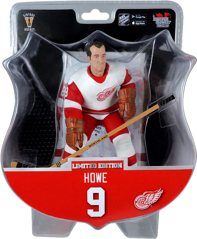 Details About Import Dragon Nhl Gordie Howe Detroit - Detroit Red Wings (768x862), Png Download