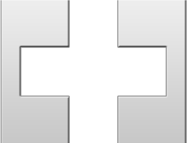 Red Cross Clipart Black And White - Cross (640x480), Png Download