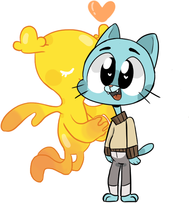 Gumball And Penny - Gumball Y Penny (662x778), Png Download