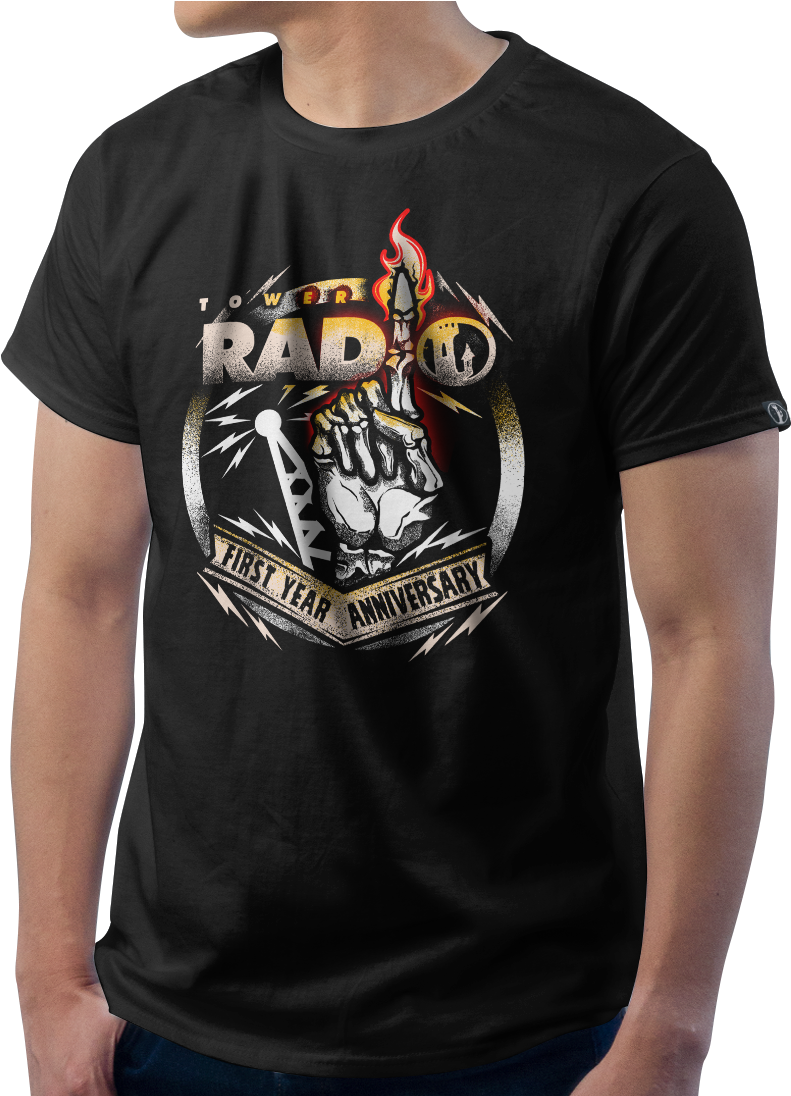 Tower Radio Anniversary Shirt - Emblem (936x1095), Png Download